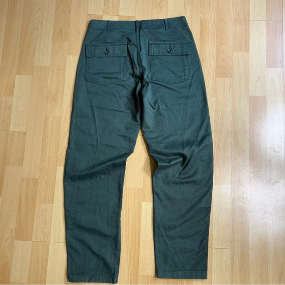 KOTN Army Green Straight Leg Utility Pant Back Flap Pockets Durable - Picture 7 of 11